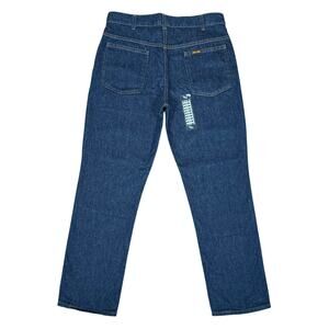 Vintage 70s Saddle King Denim Jeans Dark Wash 34x30 Cotton Talon Zipper NWT